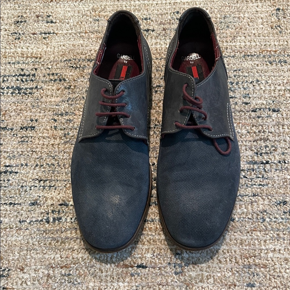 Ardell Men's Gray and Burgundy Derbys